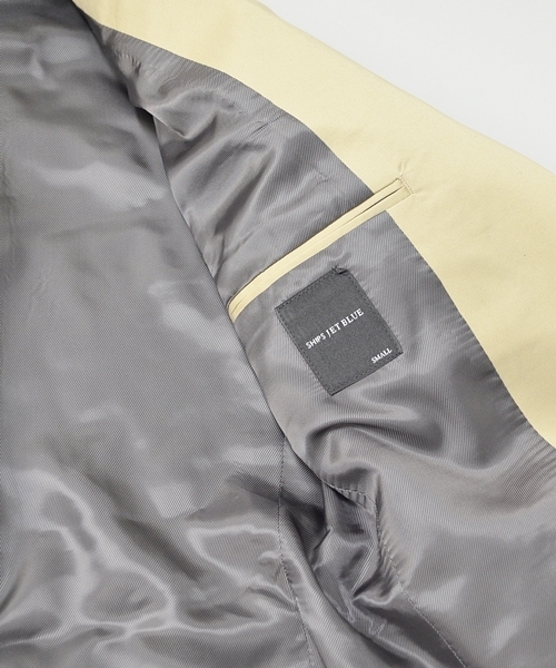 SHIPS JET BLUE（シップスジェットブルー）の「JB: コーマ/ショート2B ジャケット■（テーラードジャケット・メンズ・ベージュ/ネイビー・SMALL/MEDIUM/LARGE）」の4枚目の写真