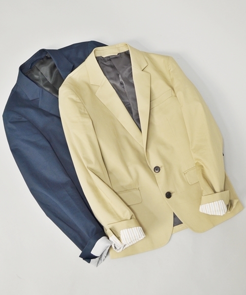 SHIPS JET BLUE（シップスジェットブルー）の「JB: コーマ/ショート2B ジャケット■（テーラードジャケット・メンズ・ベージュ/ネイビー・SMALL/MEDIUM/LARGE）」の8枚目の写真