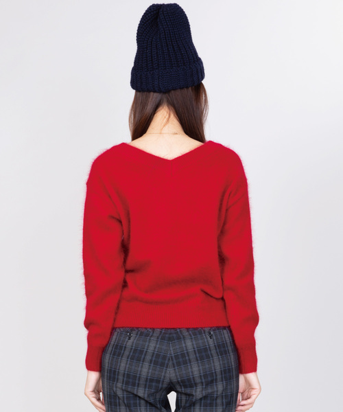 Solo トップス フェレットブレンド両vネックニット ニット セーター Jetset セール Solo Plus ニット セーター ジェットセットソロプラス のファッション 内祝い