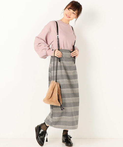 archives（アルシーヴ）の「【WEB限定】サスペンダー付きスカート（スカート・レディース・ブラック/ブラウン/グリーン・MEDIUM）」の2枚目の写真