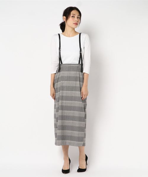 archives（アルシーヴ）の「【WEB限定】サスペンダー付きスカート（スカート・レディース・ブラック/ブラウン/グリーン・MEDIUM）」の6枚目の写真