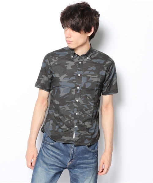 BEAUTY&YOUTH UNITED ARROWS（ビューティーアンドユースユナイテッドアローズ）の「BY 60/1 カモ ショートスリーブ ボタンダウンシャツ（Slim）◆（シャツ/ブラウス・メンズ・その他1/その他2・X-SMALL/SMALL/MEDIUM）」の3枚目の写真