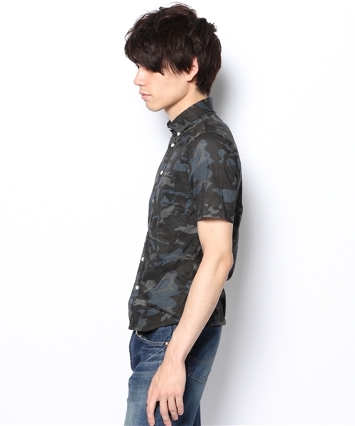 BEAUTY&YOUTH UNITED ARROWS（ビューティーアンドユースユナイテッドアローズ）の「BY 60/1 カモ ショートスリーブ ボタンダウンシャツ（Slim）◆（シャツ/ブラウス・メンズ・その他1/その他2・X-SMALL/SMALL/MEDIUM）」の4枚目の写真