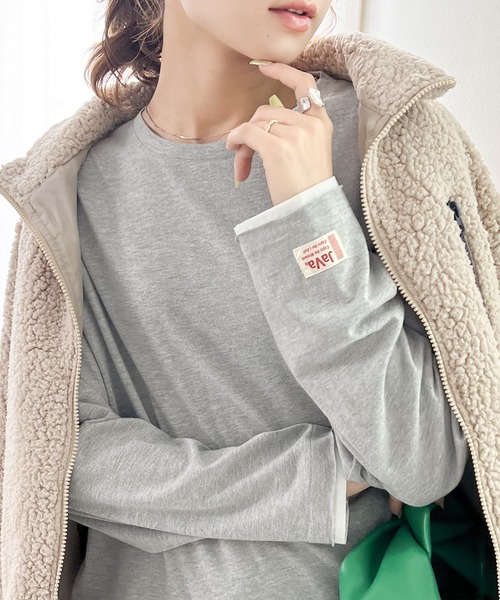 Java(ジャバ)の「《JaVaジャバ コラボ》実は、フェイクなんです!フェイクレイヤードロンTee(Tシャツ/カットソー・レディース・ブラック/ベージュ/ネイビー/カーキ/チャコールグレー/モカ/グレー・MEDIUM/LARGE/X-LARGE/SMALL/XX-LARGE)」の17枚目の写真
