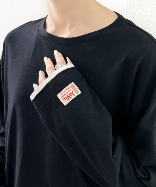 Java(ジャバ)の「《JaVaジャバ コラボ》実は、フェイクなんです!フェイクレイヤードロンTee(Tシャツ/カットソー・レディース・ブラック/ベージュ/ネイビー/カーキ/チャコールグレー/モカ/グレー・MEDIUM/LARGE/X-LARGE/SMALL/XX-LARGE)」の19枚目の写真