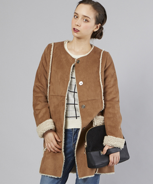 Another Edition（アナザーエディション）の「AE[A]FAKE MUTON N/C CT（その他アウター・レディース・ベージュ/ダークブラウン・SMALL/MEDIUM）」の12枚目の写真