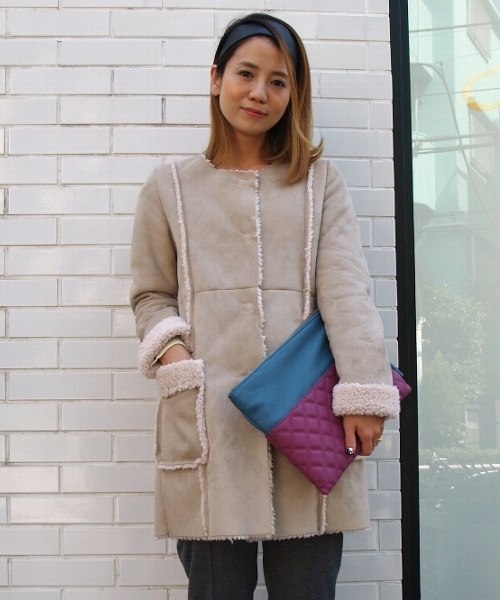 Another Edition（アナザーエディション）の「AE[A]FAKE MUTON N/C CT（その他アウター・レディース・ベージュ/ダークブラウン・SMALL/MEDIUM）」の11枚目の写真