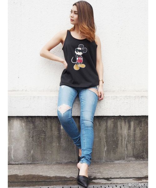 GYDA（ジェイダ）の「SIDE RIPPED スキニーデニムパンツ（デニムパンツ・レディース・ブラック/ブルー/ライトブルー・SMALL/MEDIUM/X-SMALL）」の7枚目の写真