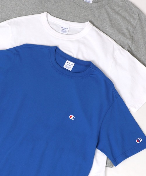 Champion(チャンピオン)の「Champion/チャンピオン ロゴワッペン ワンポイント刺繍 半袖Tシャツ(Tシャツ/カットソー・メンズ・レッド/ホワイト/ピンク/ブラック/ネイビー/ダークグリーン/グレー/イエロー/ロイヤルブルー/チャコール/ミント/オートミール/ブラウン/レンガ/レモンイエロー/アクア/バイオレット/ライム・M/L/XL/S)」の11枚目の写真