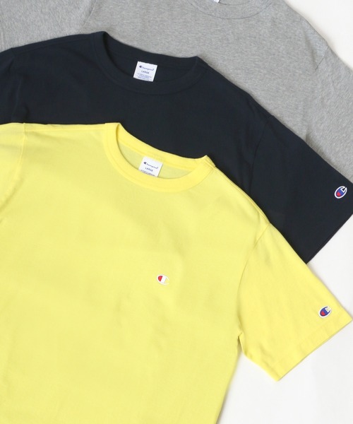 Champion(チャンピオン)の「Champion/チャンピオン ロゴワッペン ワンポイント刺繍 半袖Tシャツ(Tシャツ/カットソー・メンズ・レッド/ホワイト/ピンク/ブラック/ネイビー/ダークグリーン/グレー/イエロー/ロイヤルブルー/チャコール/ミント/オートミール/ブラウン/レンガ/レモンイエロー/アクア/バイオレット/ライム・M/L/XL/S)」の15枚目の写真