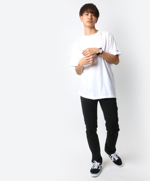 Champion(チャンピオン)の「Champion/チャンピオン ロゴワッペン ワンポイント刺繍 半袖Tシャツ(Tシャツ/カットソー・メンズ・レッド/ホワイト/ピンク/ブラック/ネイビー/ダークグリーン/グレー/イエロー/ロイヤルブルー/チャコール/ミント/オートミール/ブラウン/レンガ/レモンイエロー/アクア/バイオレット/ライム・M/L/XL/S)」の19枚目の写真