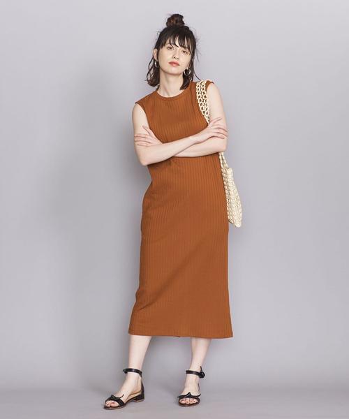 BEAUTY&YOUTH UNITED ARROWS（ビューティーアンドユースユナイテッドアローズ）の「BY トタンテレコマキシワンピース -手洗い可能-（ワンピース・レディース・ブラック/オリーブ/オレンジ系その他/ダークグリーン/ライトグレー・FREE）」の5枚目の写真