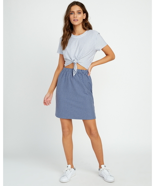 RVCA(ルーカ)の「RVCA レディース FADE OUT DRESS ワンピース/ルーカ ストライプ(ワンピース・レディース・インディゴブルー・SMALL/X-SMALL)」の10枚目の写真