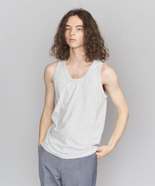 BEAUTY&YOUTH UNITED ARROWS（ビューティーアンドユースユナイテッドアローズ）の「BY ロング タンクトップ -MADE IN JAPAN-（タンクトップ・メンズ・ブラック/ホワイト/グレー・SMALL/MEDIUM/LARGE）」の3枚目の写真