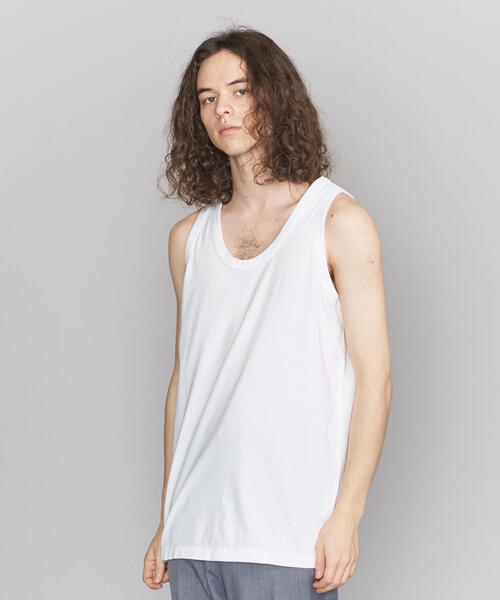 BEAUTY&YOUTH UNITED ARROWS（ビューティーアンドユースユナイテッドアローズ）の「BY ロング タンクトップ -MADE IN JAPAN-（タンクトップ・メンズ・ブラック/ホワイト/グレー・SMALL/MEDIUM/LARGE）」の2枚目の写真