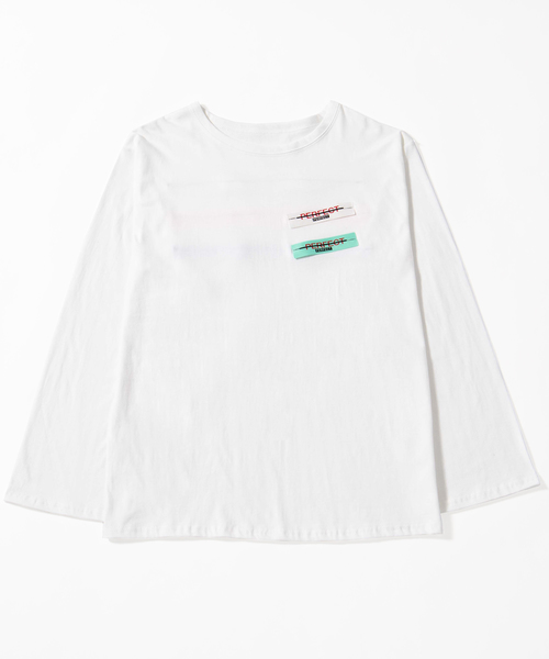 DING（ディング）の「DING/perfectテープロンT（Tシャツ/カットソー・メンズ・ホワイト/ブラック/杢グレー・FREE）」の9枚目の写真