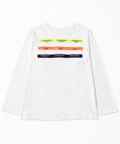 DING（ディング）の「DING/perfectテープロンT（Tシャツ/カットソー・メンズ・ホワイト/ブラック/杢グレー・FREE）」の10枚目の写真