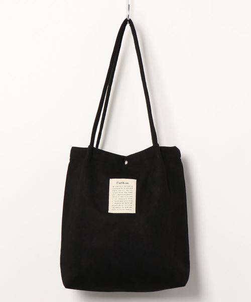 KOBE LETTUCE（コウベレタス）の「フェイクスエードトートバッグ（トートバッグ・レディース・ブラック/パープル/グレー/レオパード・FREE）」の2枚目の写真