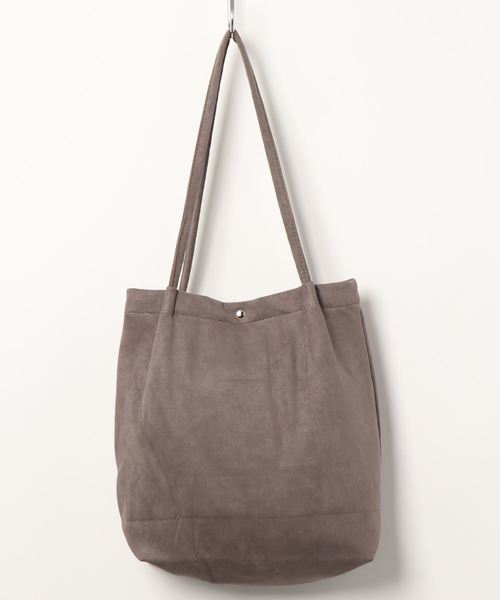 KOBE LETTUCE（コウベレタス）の「フェイクスエードトートバッグ（トートバッグ・レディース・ブラック/パープル/グレー/レオパード・FREE）」の5枚目の写真