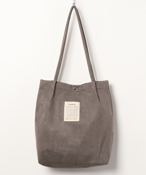 KOBE LETTUCE（コウベレタス）の「フェイクスエードトートバッグ（トートバッグ・レディース・ブラック/パープル/グレー/レオパード・FREE）」の11枚目の写真