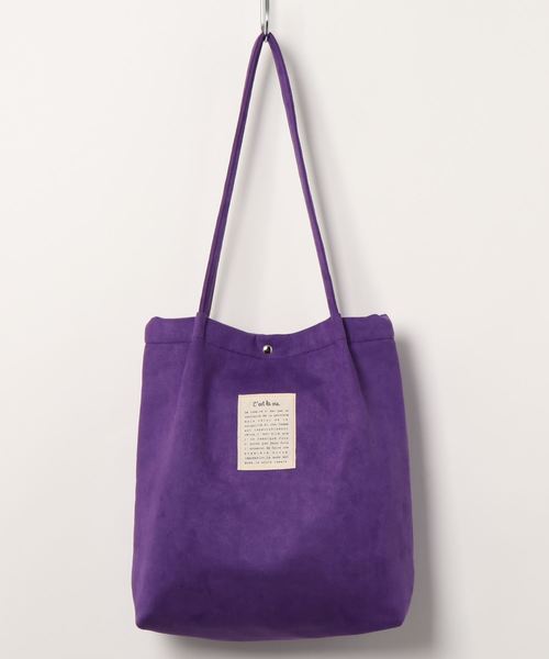 KOBE LETTUCE（コウベレタス）の「フェイクスエードトートバッグ（トートバッグ・レディース・ブラック/パープル/グレー/レオパード・FREE）」の12枚目の写真