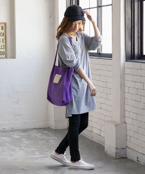 KOBE LETTUCE（コウベレタス）の「フェイクスエードトートバッグ（トートバッグ・レディース・ブラック/パープル/グレー/レオパード・FREE）」の19枚目の写真