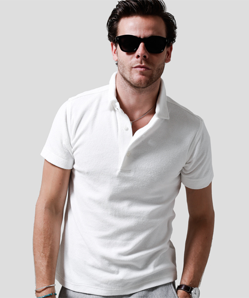 NANO universe（ナノユニバース）の「junhashimoto nano・universe/ パイルポロ（ポロシャツ・メンズ・ホワイト/ネイビー/ブラック/グレー・LARGE/SMALL/MEDIUM/X-LARGE）」の2枚目の写真