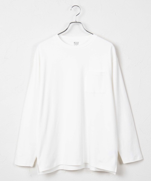 WEGO(ウィゴー)の「WEGO/キープヒートクルーネックカットソー(Tシャツ/カットソー・メンズ・ホワイト/ブラック/ベージュ/ワイン・SMALL/MEDIUM/LARGE)」の2枚目の写真