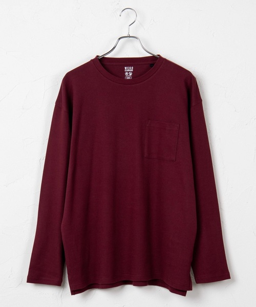 WEGO(ウィゴー)の「WEGO/キープヒートクルーネックカットソー(Tシャツ/カットソー・メンズ・ホワイト/ブラック/ベージュ/ワイン・SMALL/MEDIUM/LARGE)」の4枚目の写真