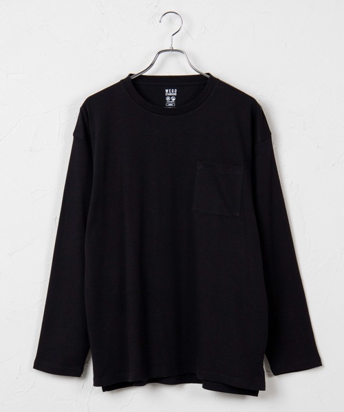 WEGO(ウィゴー)の「WEGO/キープヒートクルーネックカットソー(Tシャツ/カットソー・メンズ・ホワイト/ブラック/ベージュ/ワイン・SMALL/MEDIUM/LARGE)」の3枚目の写真