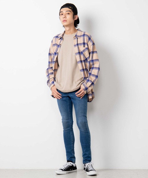 WEGO(ウィゴー)の「WEGO/キープヒートクルーネックカットソー(Tシャツ/カットソー・メンズ・ホワイト/ブラック/ベージュ/ワイン・SMALL/MEDIUM/LARGE)」の18枚目の写真