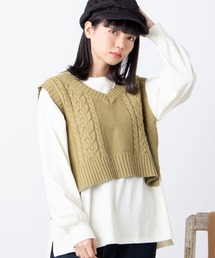 WEGO | WEGO/カラーケーブルニットベスト(ベスト)