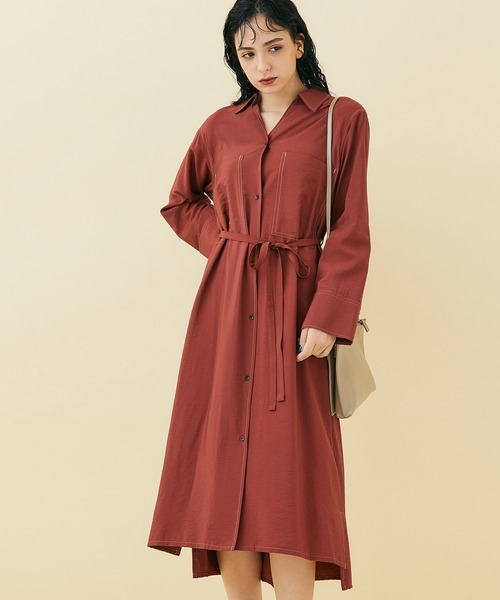 Studious Studious ワンピース ドレス Studious ステュディオス のファッション ポプリンステッチシャツワンピース シャツ ワンピース ポプリンステッチシャツワンピース をセール価格で購入できます Studious セール 誠実