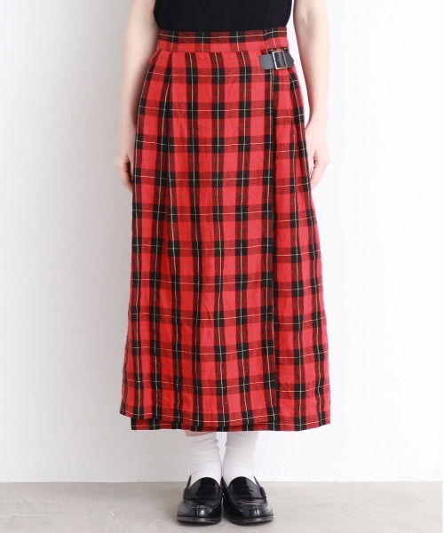 CHILD WOMAN（チャイルドウーマン）の「リネン先染めチェックキルトSK  