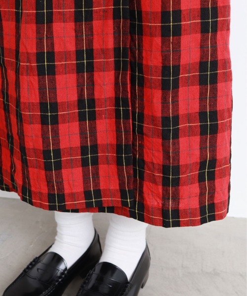 CHILD WOMAN（チャイルドウーマン）の「リネン先染めチェックキルトSK  