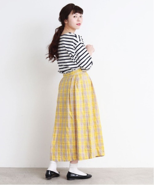 CHILD WOMAN（チャイルドウーマン）の「リネン先染めチェックキルトSK  