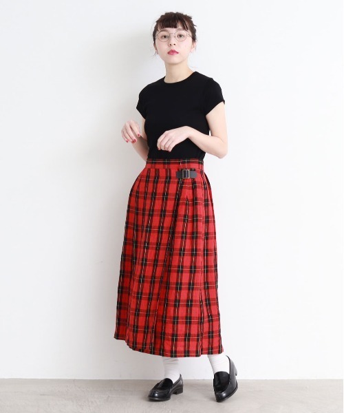 CHILD WOMAN（チャイルドウーマン）の「リネン先染めチェックキルトSK  