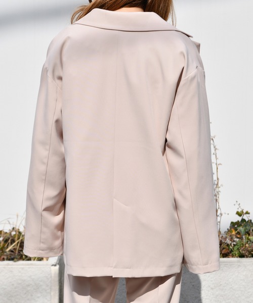 PairPair（ペアペア）の「ダブルボタンテーラードジャケット(セットアップ)（テーラードジャケット・レディース・ライトグリーン/アイボリー/モカ・FREE）」の13枚目の写真