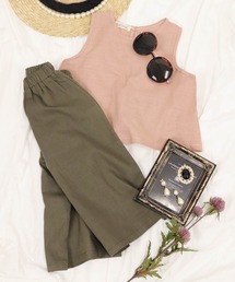 OSYAREVO（オシャレボ）の「【キッズ】バックフリル リネンセットウェア（セットアップ）」