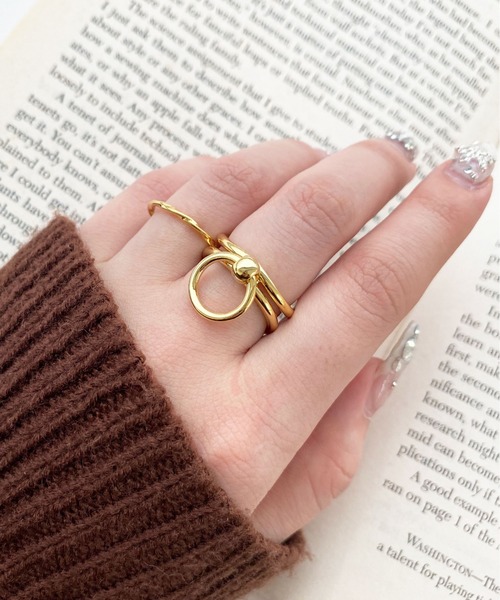 PairPair(ペアペア)の「2セットデザインリング(AR)(リング・レディース・シルバー系その他/シルバー系その他2/ゴールド系その他/シルバー系その他3/ゴールド系その他2/ゴールド/ゴールド系その他3/シルバー/ゴールド系その他4/シルバー系その他4/ゴールド系その他5/シルバー系その他5・FREE)」の9枚目の写真