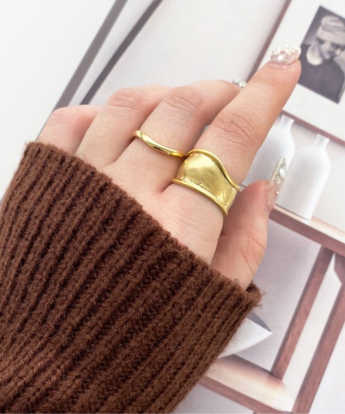 PairPair(ペアペア)の「2セットデザインリング(AR)(リング・レディース・シルバー系その他/シルバー系その他2/ゴールド系その他/シルバー系その他3/ゴールド系その他2/ゴールド/ゴールド系その他3/シルバー/ゴールド系その他4/シルバー系その他4/ゴールド系その他5/シルバー系その他5・FREE)」の10枚目の写真