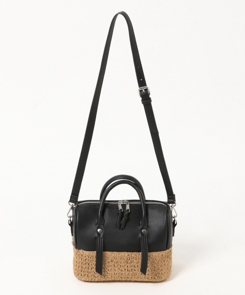 PAGEBOY（ページボーイ）の「ザツザイコンビボストン（かごバッグ・レディース・ブラック/オフホワイト・FREE）」の9枚目の写真