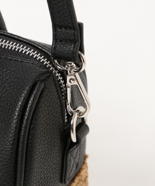 PAGEBOY（ページボーイ）の「ザツザイコンビボストン（かごバッグ・レディース・ブラック/オフホワイト・FREE）」の4枚目の写真