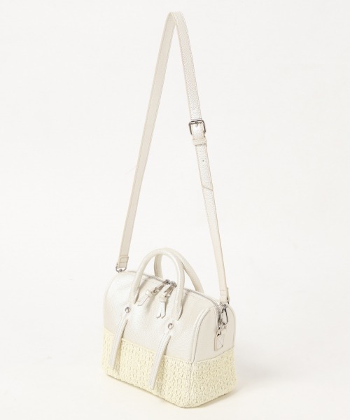 PAGEBOY（ページボーイ）の「ザツザイコンビボストン（かごバッグ・レディース・ブラック/オフホワイト・FREE）」の5枚目の写真