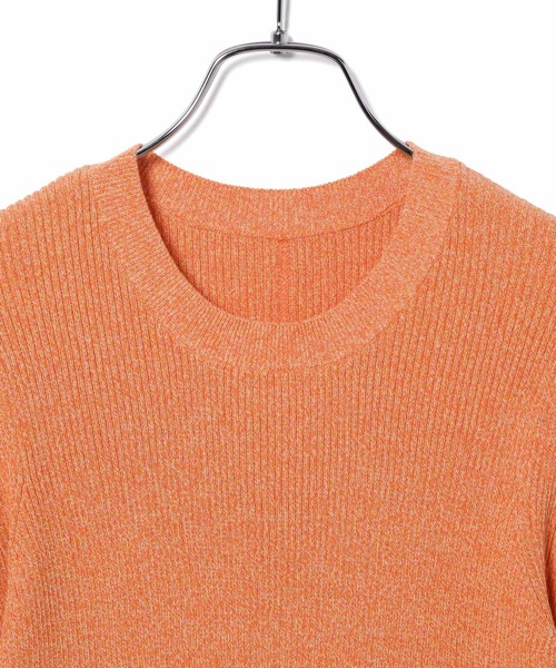 ADAM ET ROPE'（アダムエロペ）の「メランジリブニットプルオーバー（ニット/セーター・レディース・ベージュ系その他/オレンジ系その他・FREE）」の7枚目の写真