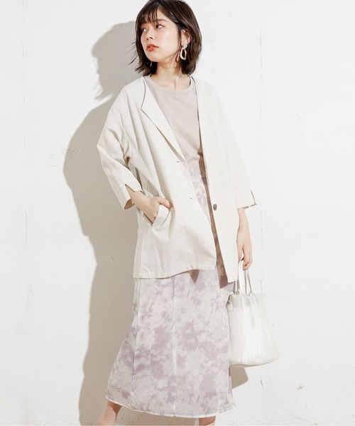natural couture(ナチュラルクチュール)の「タイダイシアースカート(スカート・レディース・パープル/イエロー/グリーン・FREE)」の20枚目の写真