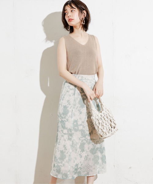 natural couture(ナチュラルクチュール)の「タイダイシアースカート(スカート・レディース・パープル/イエロー/グリーン・FREE)」の19枚目の写真