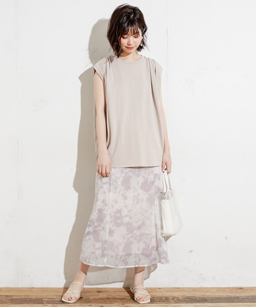 natural couture(ナチュラルクチュール)の「タイダイシアースカート(スカート・レディース・パープル/イエロー/グリーン・FREE)」の12枚目の写真