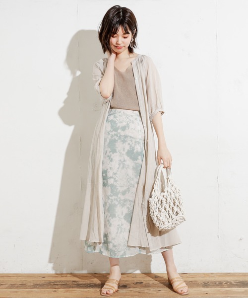 natural couture(ナチュラルクチュール)の「タイダイシアースカート(スカート・レディース・パープル/イエロー/グリーン・FREE)」の10枚目の写真