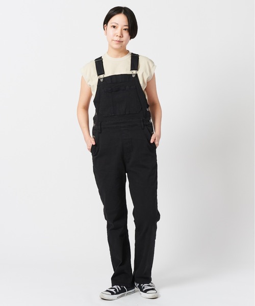 CIMARRON(シマロン)の「《CIMARRON JEANS》COLOR OVERALLS/カラーオーバーオール(その他パンツ・レディース・アイボリー/ブラック/グリーン系その他2/ブラウン系その他・L/M)」の2枚目の写真